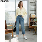 Christmas Gift cashmere croped v-NECK Sweater Cardigans Women Autumn winter Casual  batwing Sleeve Sweater For women Female Chic Jumpers