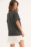 Kukombo Spring Summer Women Long Tshirt Oversized Black Cotton Tees Short Sleeve O Neck Top New Fashion Female T-Shirt