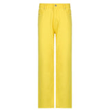 Kukombo Casual Loose Jeans Harajuku Pockets High Waisted Trousers Wide Leg Pants Women 2022 Fashion Streetwear Sweet Cute Lady