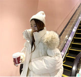 Christmas Gift 2021 New Winter Jacket Women Parkas Big Fur Collar Hooded Coat Warm Cotton padded Parka Female Jacket Loose Outwear Plus Size