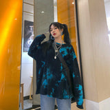 Christmas Gift Oversized Long Sleeve Tie Dye T-Shirt Women Tee Shirt Spring Autumn Basic T Shirt Women Casual O-neck Female Tshirt Tops