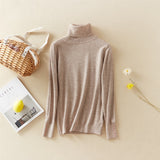 Christmas Gift Marwin New-Coming Winter Tops Solid Button Turn-down Collar Pullovers Female Thick Turtleneck Knitted High Street  Women Sweater