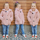 Christmas Gift 2021 Fashion Mother & Daughter Teddy Faux Fur Coat Winter Warm Pocket Women Girls Overcoats Sisters Street Sweet Jacket Coats