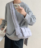 Kukombo Fashion Tote Shoulder Bags For Women Handbags Luxury Designer Messenger Bags Down Cotton Crossbody Bags Winter Shopper Tote K34