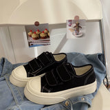 Kukombo Women Sports Shoes Canvas Platform White Tennis Casual Spring Autumn Basket Flat Vulcanize Running Sneakers Lolita Kawaii