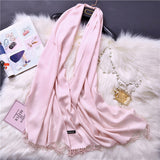 Christmas Gift 2021 women scarf solid cashmere scarves lady shawls and wraps winter head scarf pashmina long size foulard hijab wholesale