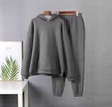 Christmas Gift Hirsionsan Soft Cotton Fleece Women Sets Autumn Winter Thicken Warm Hoodie Sweatshirts and Pants Two Piece Sets Ladies Tracksuit
