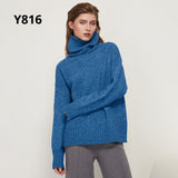 Christmas Gift Autumn Winter Women Knitted Turtleneck Wool Sweaters 2021 Casual Basic Pullover Jumper Batwing Long Sleeve Loose Tops