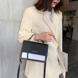 Kukombo Women New PU Leather Crossbody Bags For Women Messenger Bag Casual Panelled Shoulder Daily Lady Small Flap Travel Totes Fashion