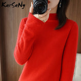 Christmas Gift Women's Turtleneck Sweater Winter Clothes Women Warm Fluffy Women's Jumper Sweaters For Women Turtleneck Woman Sweater Knit Top