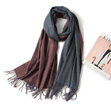 Christmas Gift Hot 2021 Winter Scarf Double Side Women's Scarves Fashion Warm And Soft Cashmere Scarf Lady Shawls Pashmina Foulard Tassel