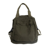 Kukombo School Bag Student Shoulders Large Capacity Khaki Backpack Fashion Canvas Backpacks Female College Teen Computer Bag Mochila K109