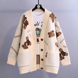 Christmas Gift Large size female lazy new knitted cardigan sweater jacket women's 2021 autumn and winter new Korean women loose trend ins hot