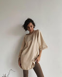 Christmas Gift Hirsionsan Summer Cotton Loose Sets Women 2021 Oversized Two Pieces T Shirts and High Waist Knitted Shorts Outfits Tracksuit