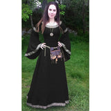 Halloween Kukombo Medieval Woman Princess Halloween Bell Sleeve Dress Plus Size Female Retro Vintage Palace Victorian Renaissance Gothic Gown