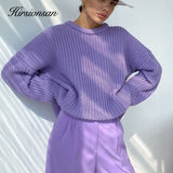Christmas Gift Hirsionsan Thicken Loose Sweater Women Elegant Autumn Winter Warm Oversized Knitted Pullovers Casual Cashmere Solid Female Tops
