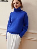Christmas Gift 2021 Women's Sweater Autumn Winter Warm Turtlenecks Casual Loose Oversized Lady Sweaters Knitted Pullover Top Pull Femme