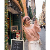 Kukombo  Knitted Pullover Sweater Women Winter Sweet Kawaii Sweater V-Neck Long Sleeve Loose Korean Sweater Women's Clothing Autumn 2022