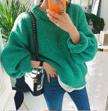 Christmas Gift Fall Winter Womens Sweaters Women Clothing Knitted Loose Sweater Knitting Wool Oversize Pullover Woman Sweaters Girls Thick