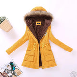 Christmas Gift Fitaylor New Winter Women Jacket Medium-long Thicken Outwear Hooded Wadded Coat Slim Parka Cotton-padded Jacket Overcoat