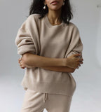 Christmas Gift Hirsionsan Winter Oversized Sweater Women 2021 Elegant Knitted Basic Pullovers O Neck Loose Soft Female Cashmere Jumper