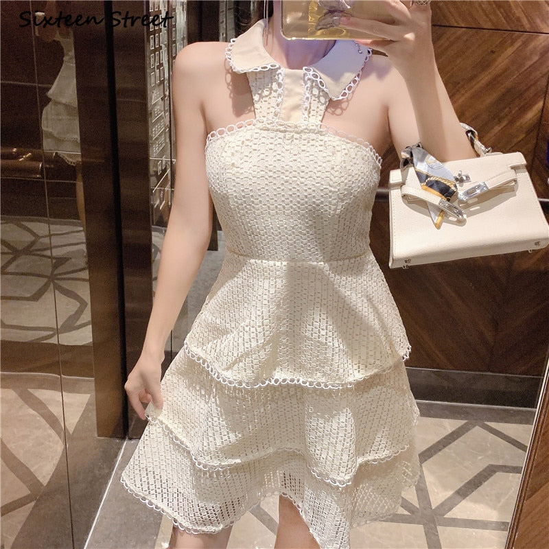 Kukombo Apricot Lace Dress For Woman Summer Fashion Design Sleeveless Sexy Dress Bodycon Female Evening Mni Dresses For Women Party Wed