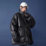Christmas Gift Women cotton padded jacket winter Korean loose standing collar bread set thick Japanese cotton ins commute oversized coat