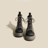 Kukombo 2021 New Short Matte Platform Locomotive Tube Martin Boots Single British Style Early Autumn Rubber Shoes Korean Fashion