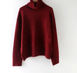Christmas Gift autumn Winter casual cashmere oversize thick Sweater pullovers Women loose Turtleneck women's sweaters jumper