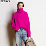 Christmas Gift Soft oversized Cashmere Sweaters Women 2021 puff sleeve Winter sweater Pullovers Loose Female  Warm Basic sweater Jumper