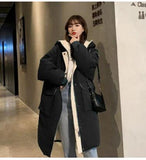 Christmas Gift 2021 New Winter Clothes Korean Version Loose Winter Mid-length Coat Down Padded Coat Padded Jacket Women's Thick Padded Jacket