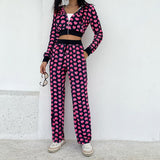 Cute Y2K Pink Velet Hoodies Long Sleeve Cropped Kawaii Pink Heart  90s Women's Vintage Sweatshirts Svitushot Zip Up Top 2021