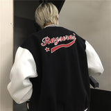 Christmas Gift 2022 Spring Coat American Baseball Bomber Jacket Loose Letter R Men Women Couples Tops Harajuku Plus Size Jackets Streetwear