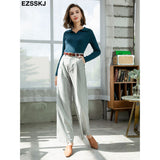 Christmas Gift Polo callor women's sweaters 2021 Thin Autumn Winte wool swearter slim female Women chic female loose women's jumper pull