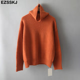 Christmas Gift Soft oversized Cashmere Sweaters Women 2021 puff sleeve Winter sweater Pullovers Loose Female  Warm Basic sweater Jumper
