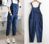 Christmas Gift Denim Overalls Jeans Women Jumpsuit Denim Plus Size Jeans Woman Plus Size Blue Jean Overalls For Women Elegant Autumn