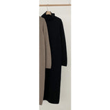 Christmas Gift BGTEEVER Casual Thicken Warm Women Knitted Dress Full Sleeve Loose Turtleneck Female Sweater Dresses 2021 Autumn Winter Vestidos