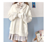 Christmas Gift 2021 new sweet cute girl knitting sweater lazy college style loose sleeve Harajuku girl JK uniform sweater coat s ~ 2XL