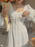 Kukombo  Vintage Fairy Dress Women Elegant Designer Chiffon Dress Long Sleeve French Party Midi Dress Casual Women's Clothing Autumn 2022 k117