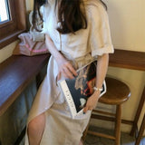 Kukombo New 2022 Women Summer Shirt Dress Single Breasted Oversize Korean Style Vintage Split Lace Up Pure Long Dress DR2628