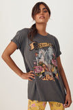 Kukombo Casual Apricot T-Shirt Cartoon Print Soft Cotton Plus Size Short Sleeve High Fashion Oversized Summer Tees Ladies Dropshipping