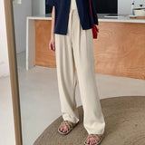 Kukombo Casual Pants Women Various Lengths All-Match Spring Loose Empire Ins Simple College Mujer Solid Trousers Baggy Fashion Classic