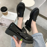 Kukombo sweet lolita Mary Jane shoes women Solid Loafers Zapatos De Mujer 2022 Casual Women Slip on Round Toe Platform Shoes low heels K39