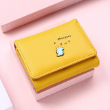Kukombo Women Cute Small Dinosaur Wallet Buckle Folding Girl Wallet Brand Designed Pu Leather Coin Purse Female Card Holder