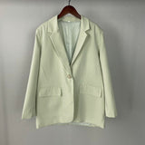 Kukombo Fashion Black Blazer Suits Women Plus Size Tailleur Femme Single Button Oversized Casual Jacket