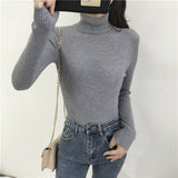Christmas Gift 2021 Autumn New Slim Long Sleeve Jumper Women Turtleneck Knitted Pullover Winter Sweater Women Soft Warm Sweater Pull Femme 6897