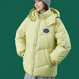 Christmas Gift Oversized Fashion Purple Parkas Women Hooded Jacket 2021 Winter Loose Cotton Padded Student Coat Thicken Warm Outerwear