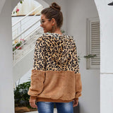 Christmas Gift 2021 Autumn Faux Fur Coat Women Leopard Teddy Coat Ladies Plush Hooded Winter Coat Women Fluffy Fur Teddy Jacket Female