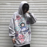 Kukombo Black Friday Sales Kawaii Anime Winter Women Hoodie Cute Cartoon Long Sleeve Casual Hoodie Oversized Sweatshirt Harajuku Tops Fashion Pullover