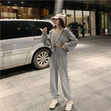Kukombo Women 3 Piece Set Solid Color Zip Hooded Drawstring Sweatshirts + vest+ Stretch Waist Casual Pants Fashion Suit tracksuit